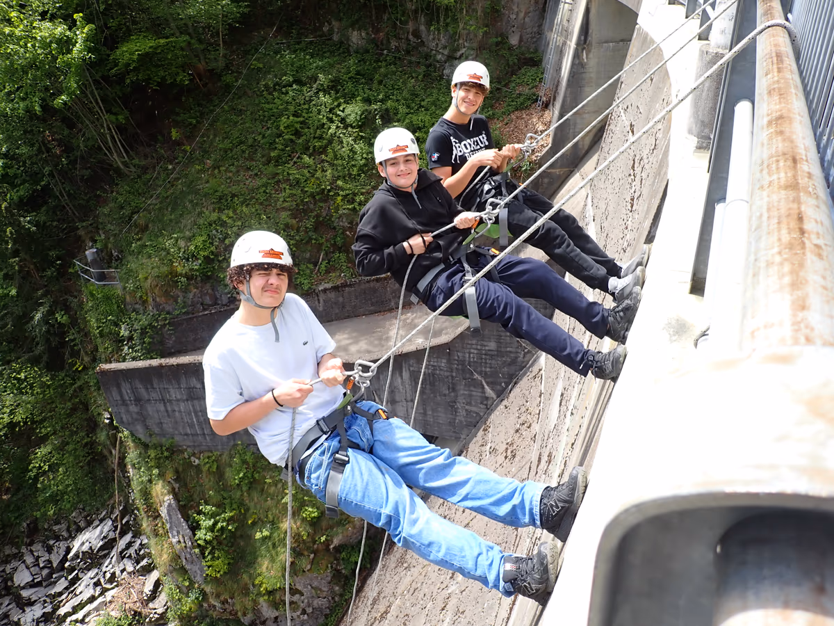 Abseiling at the Amden Dam