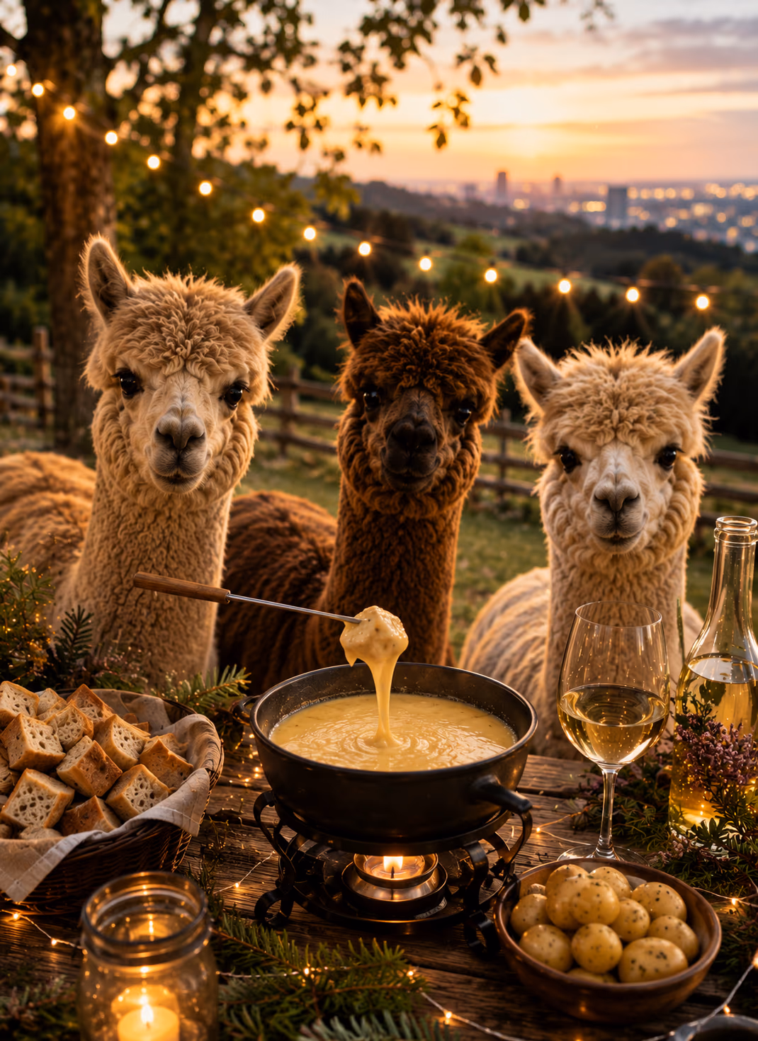 Alpaca Fondue in Fräschels