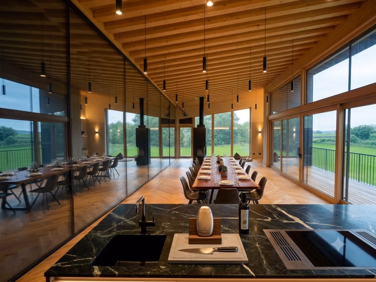 Elegantes, modernes Loft inmitten der Weinberge der Bündner Herrschaft in Malans, Graubünden.
