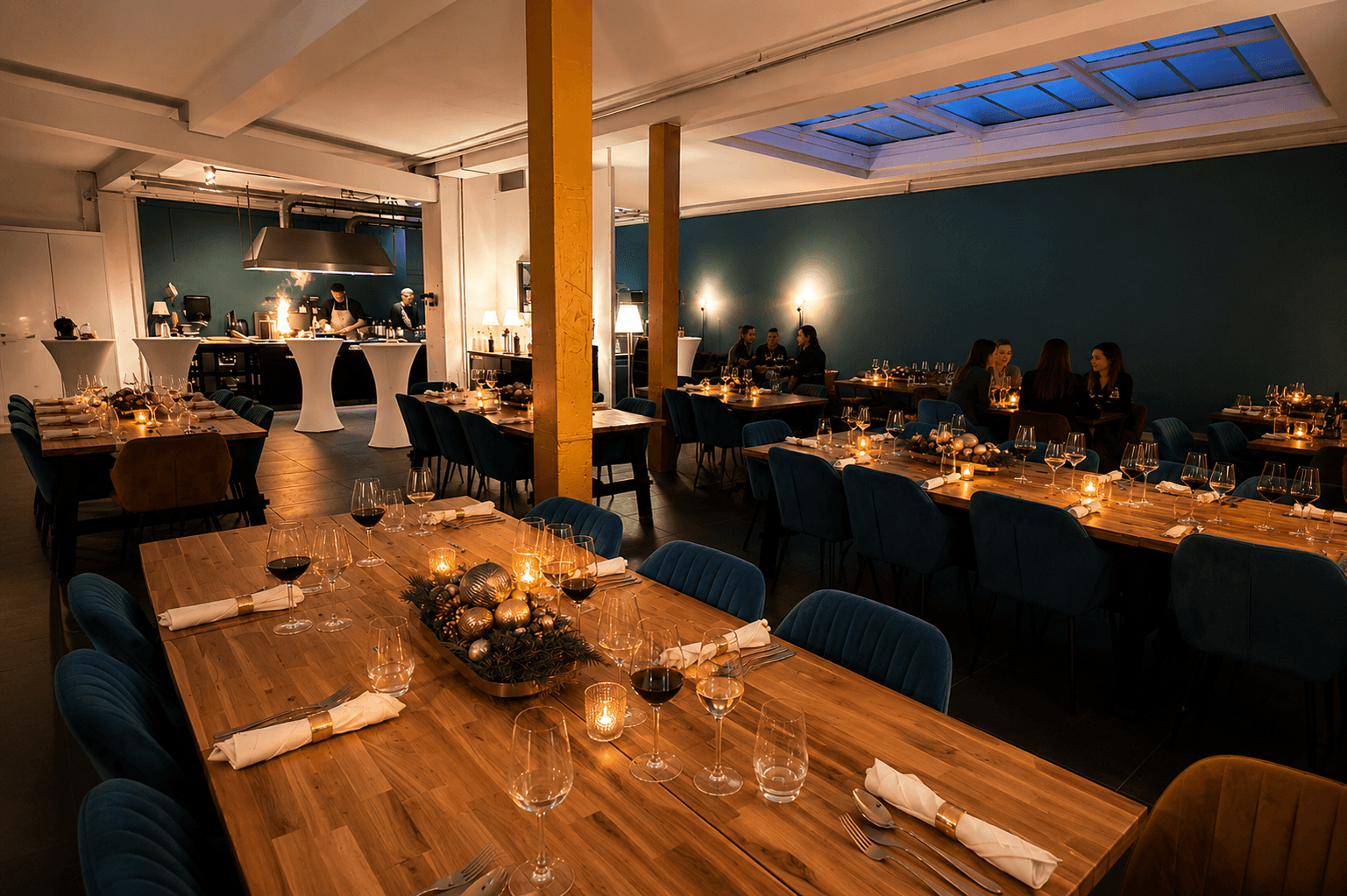 Weihnachtsessen in der Galerie Basilea