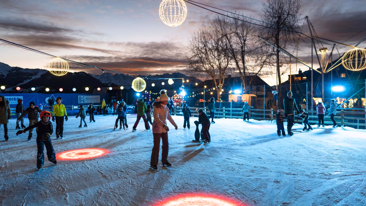 Eisbahn im Freizeitpark Verbier