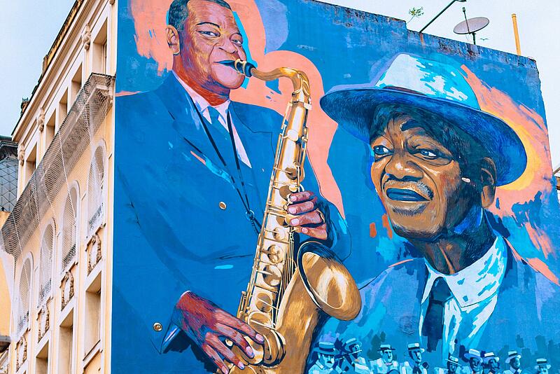 Blues-Saxophonisten in Basel